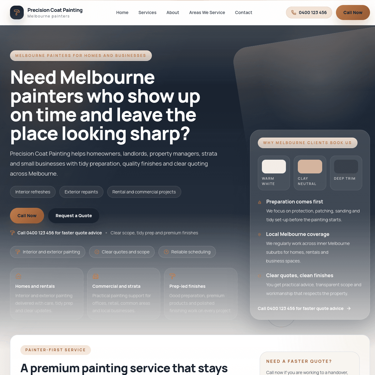 Precision Coat Painting website